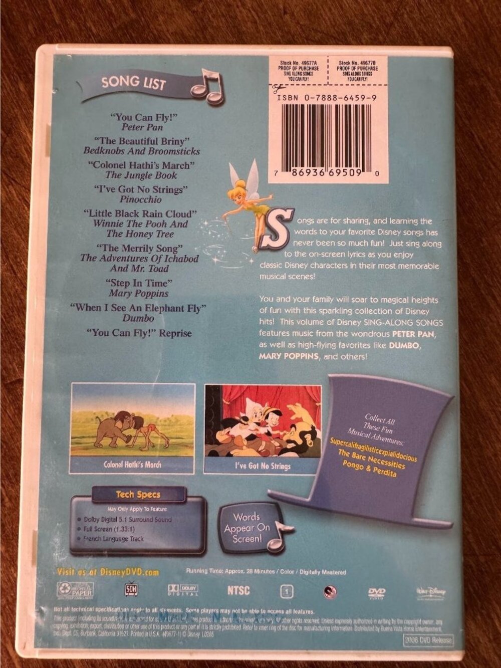 Disney Sing Along Songs Peter Pan You Can Fly DVD 2005 Words Appear On Screen - Picture 2 of 5